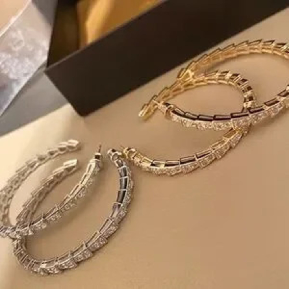 Haute Couture C-Curve Zircon Earrings